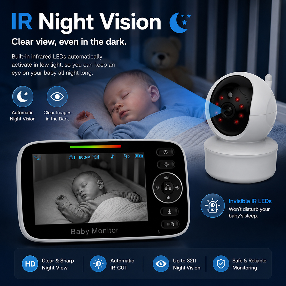 4.3 Inch Split Screen Baby Mon – Audio Music Google recenzja i cena