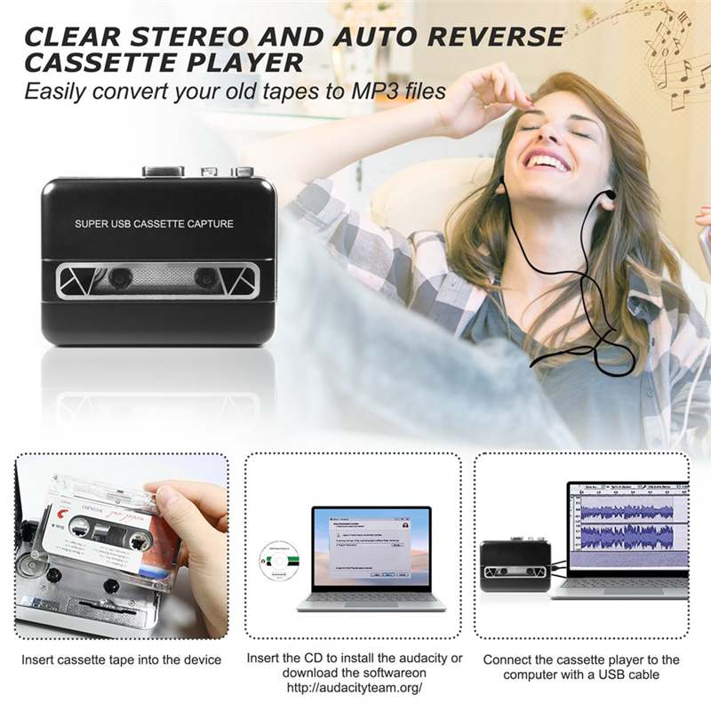AA60-Super USB Cassette-To-MP3 – Audio Music Player Pc recenzja i cena