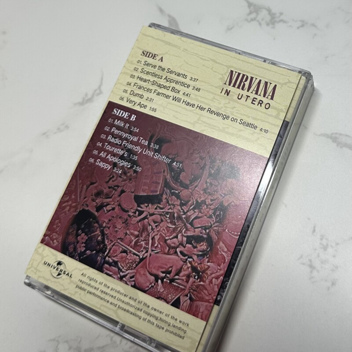 Nirvana in Utero Cassette Tape – Audio Music Lyrics recenzja i cena