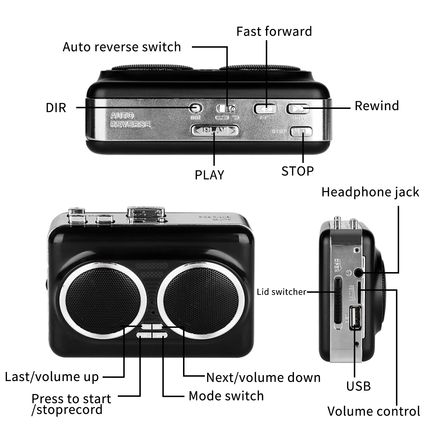 USB Cassette Player Tape to MP – Audio Music Player Pc recenzja i cena