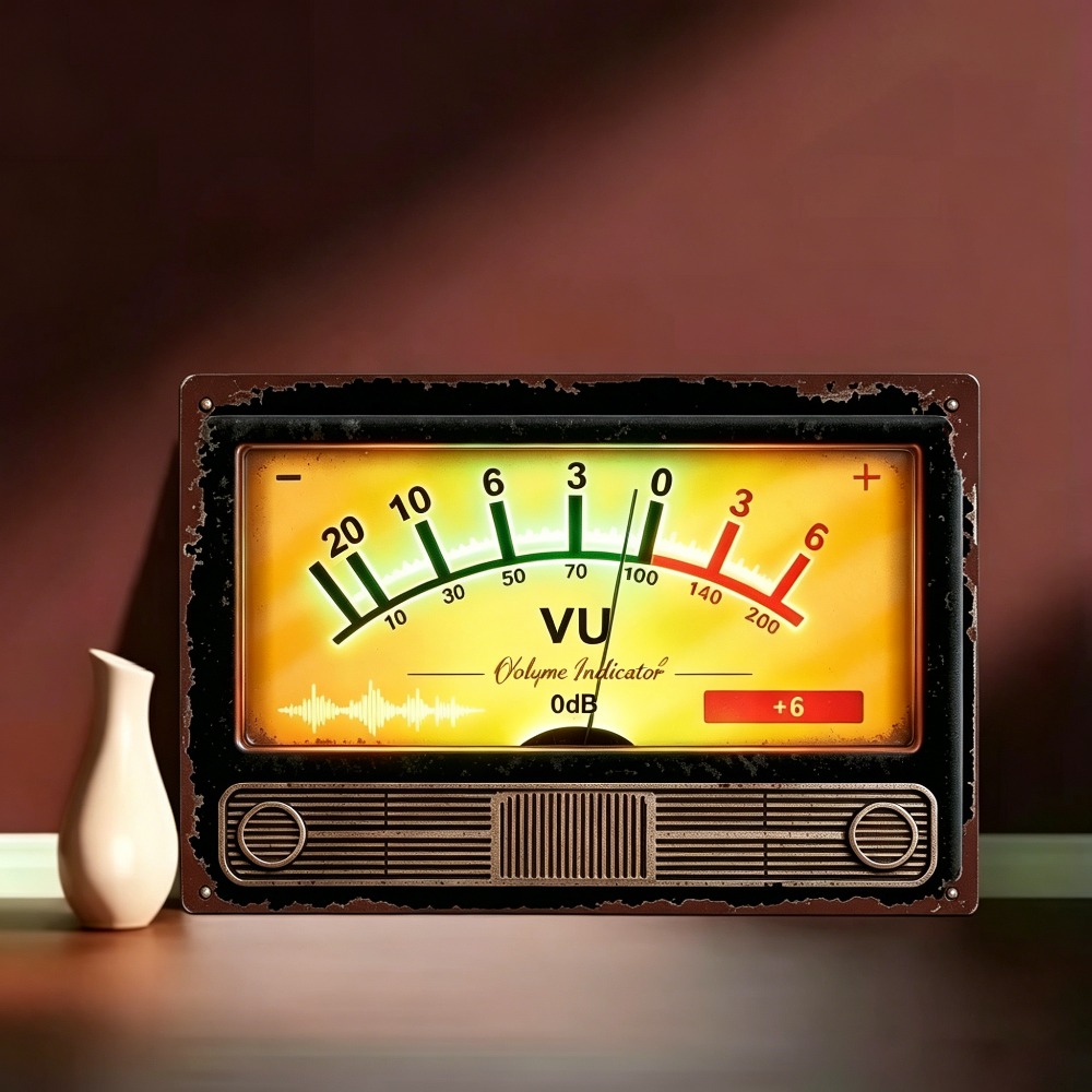 Retro VU volume indicator meta – Audio Music Logo recenzja i cena