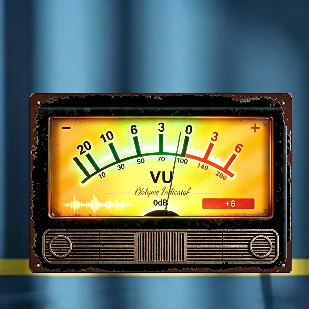 Retro VU volume indicator meta – Audio Music Logo recenzja i cena