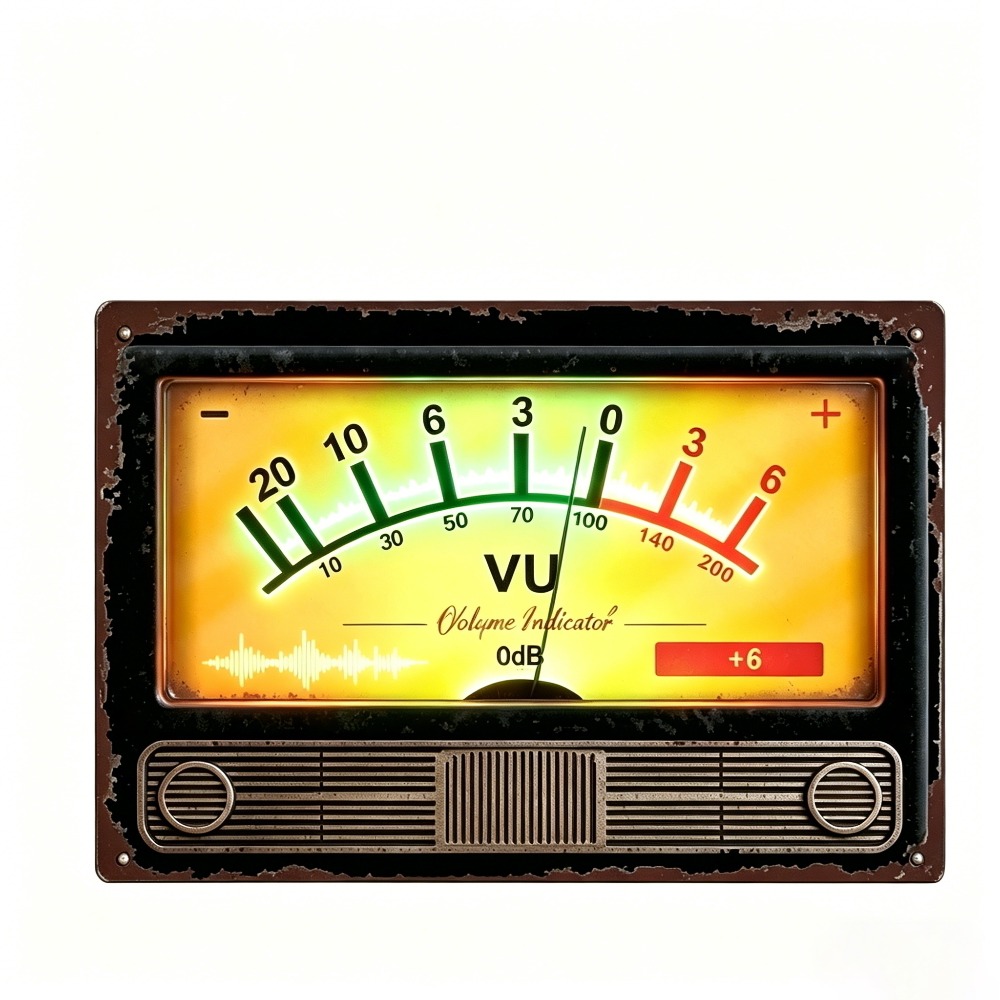 Retro VU volume indicator meta – Audio Music Logo recenzja i cena