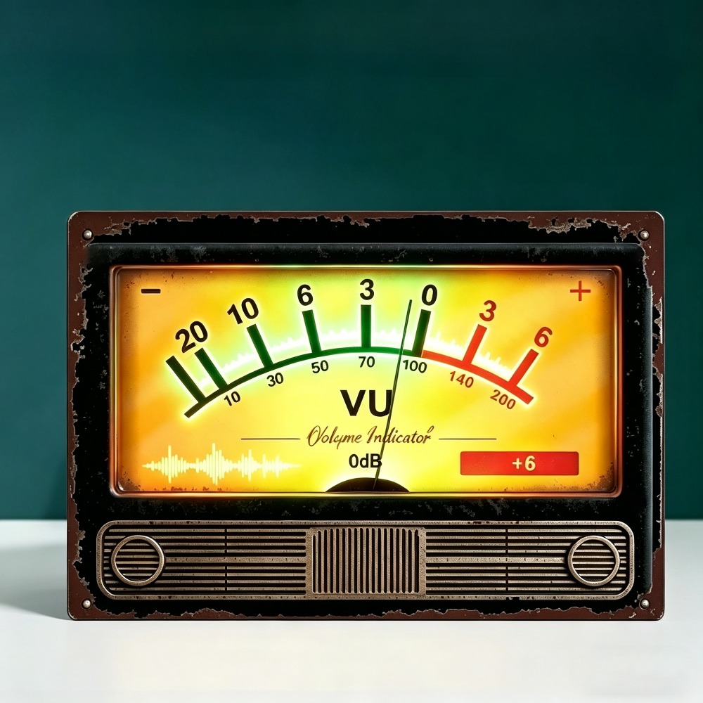 Retro VU volume indicator meta – Audio Music Logo recenzja i cena