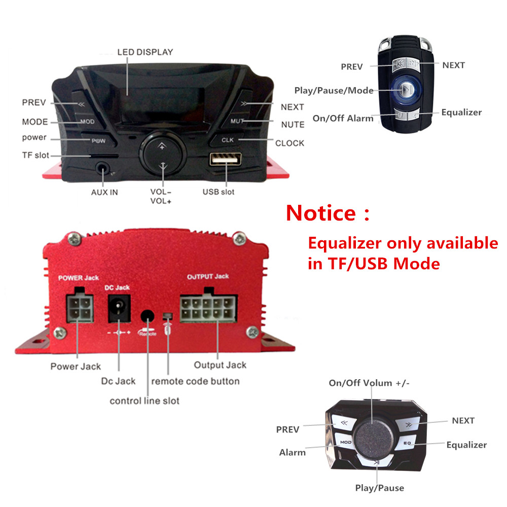 12V 4 Channel UTV ATV Golf Car – Audio Music Mp3 Free recenzja i cena