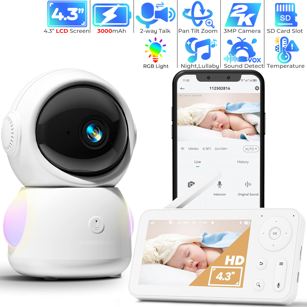 WiFi Baby Monitor with App Con – Audio Music Google recenzja i cena