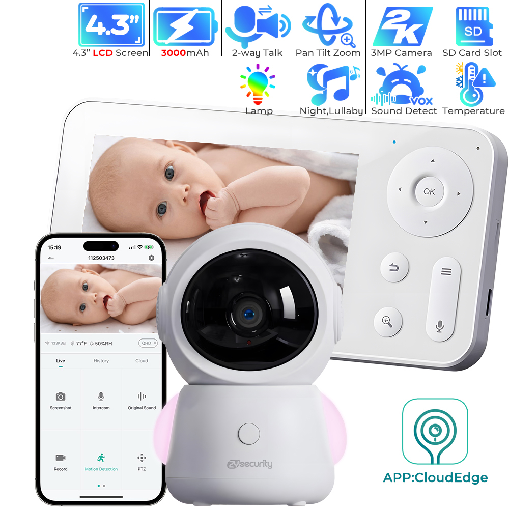 2K WiFi Baby Monitor with App, – Audio Music Google recenzja i cena